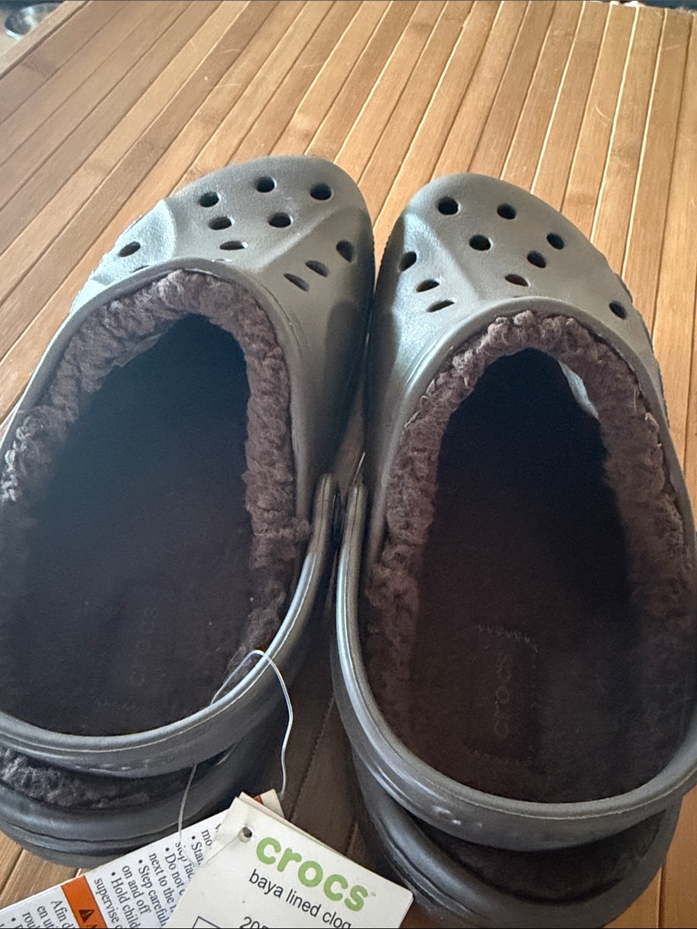 CROCS Classic Lined Clog in Brown - Picture 3 of 5